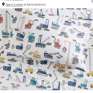 PB Kids Jax Construction Twin Sheet Set
